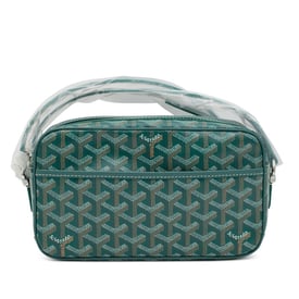 Goyard Green Goyardine Canvas and Chevroches Calfskin Cap-Vert PM Bag