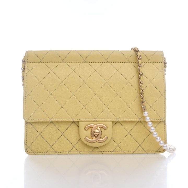 Chanel Medium Goatskin Chic Pearls Flap Bag
