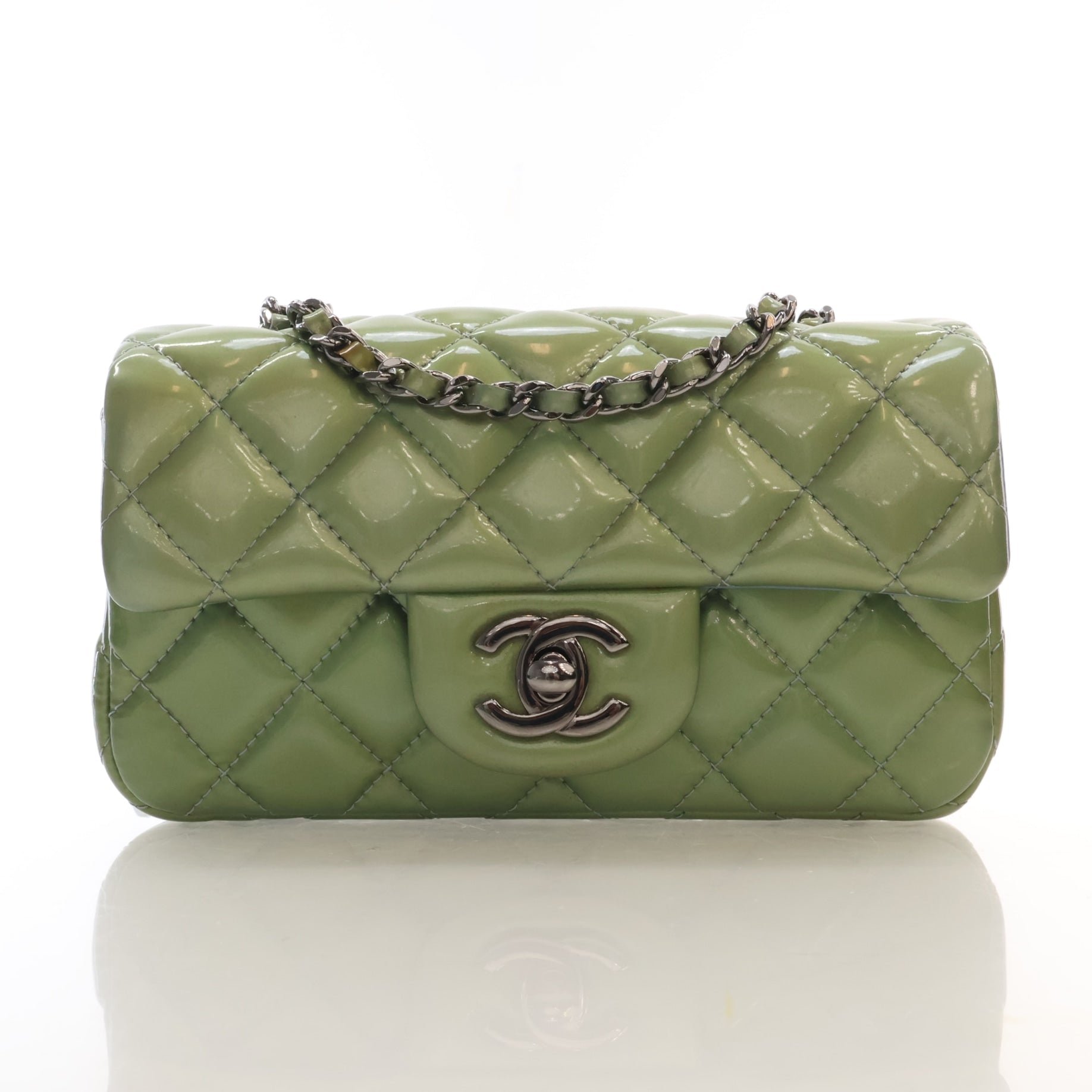 Chanel Extra Mini Patent Rectangular Classic Flap Bag
