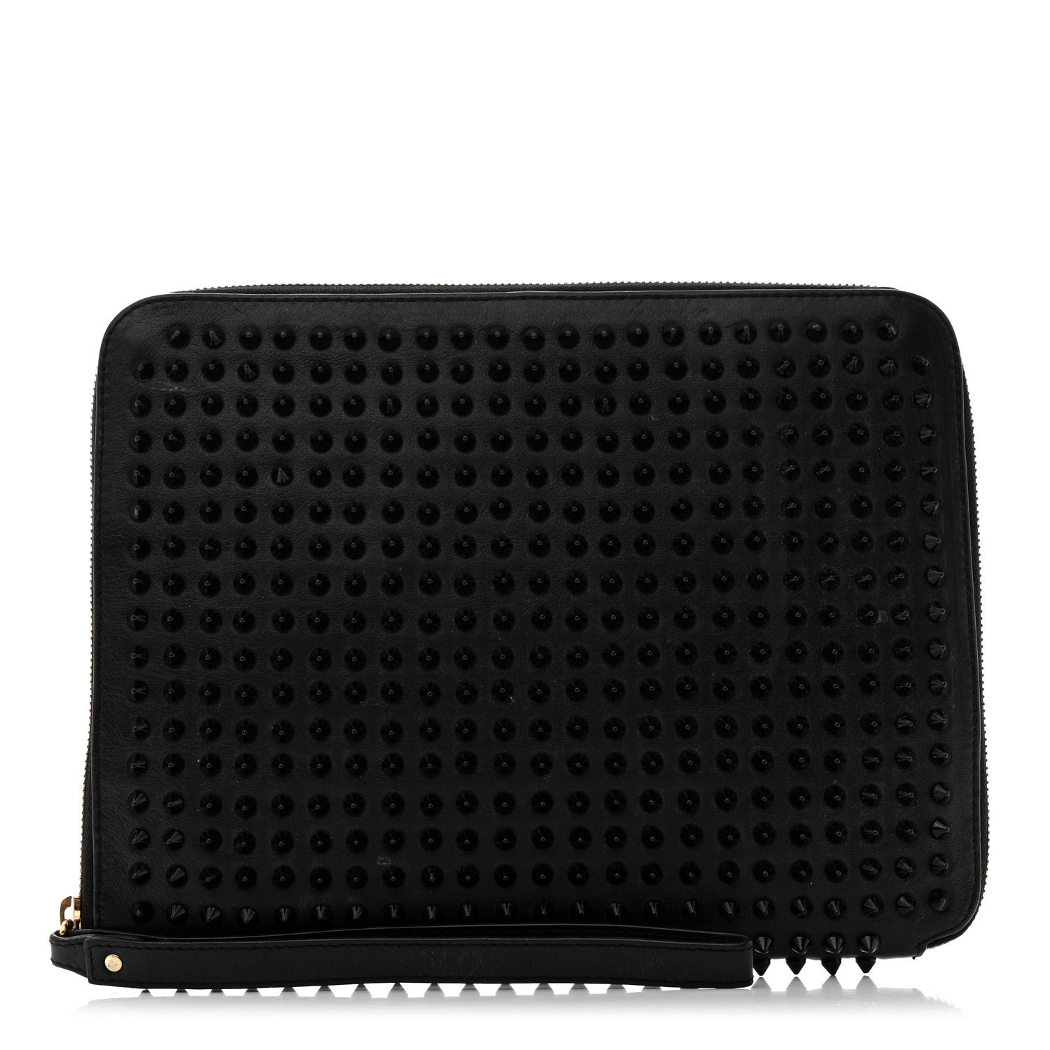 Christian Louboutin Calfskin Spiked Cris iPad Case Black