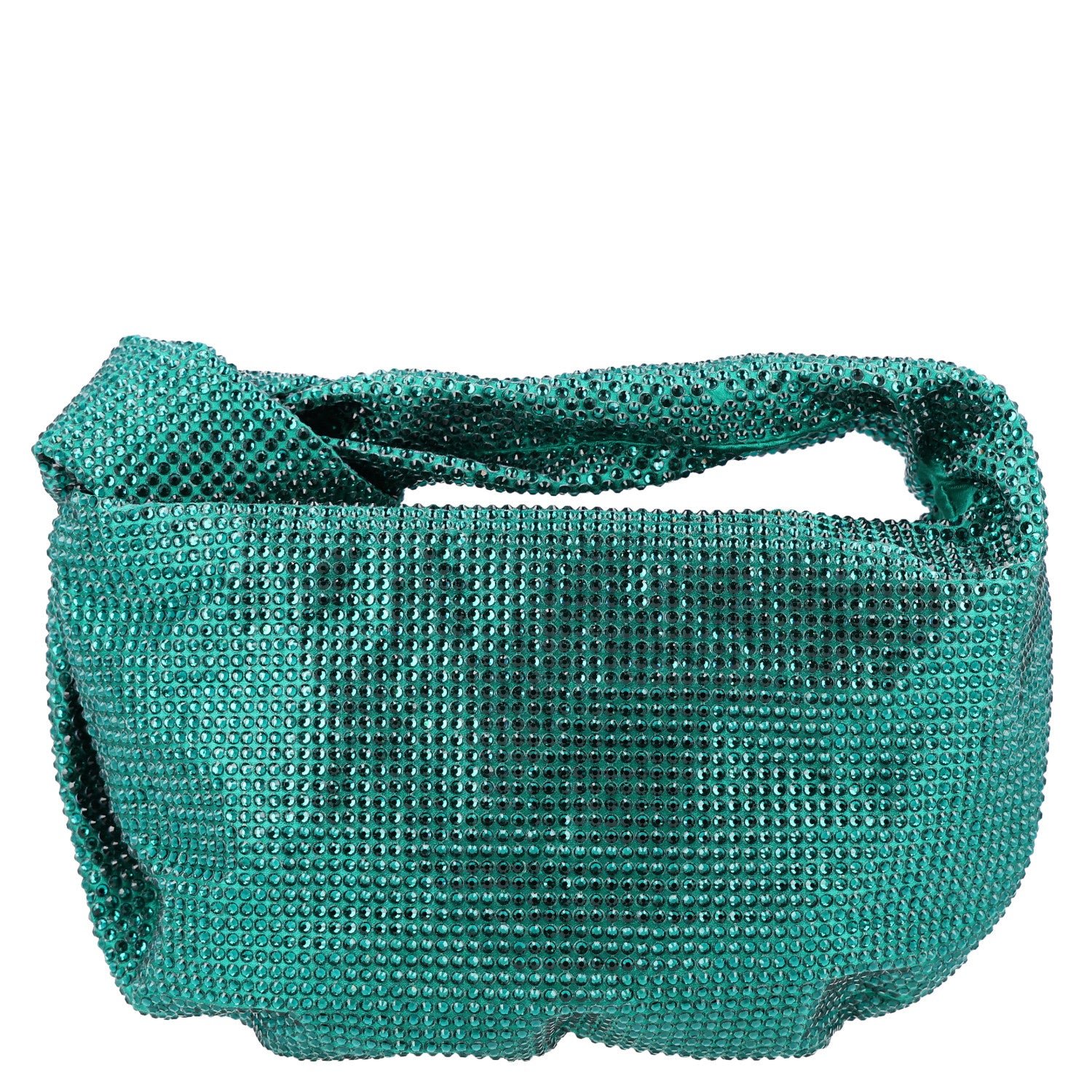 Bottega Veneta Bottega Veneta Crystal Embellished Satin Mini Hotfix Jodie Emerald