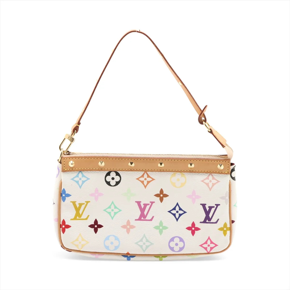 Louis Vuitton Multicolor Pochette accessoir M92649 White x brown