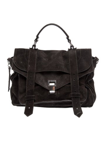 Suede Top Handle Bag Vintage