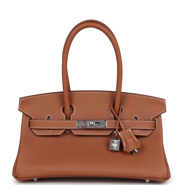 Hermes Hermes Shoulder Birkin Light 29 Gold Evercolor Palladium Hardware