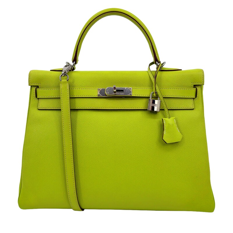 Hermes Kiwi and Vert Olive Candy Epsom Retourne Kelly 35 Palladium Hardware, 2011