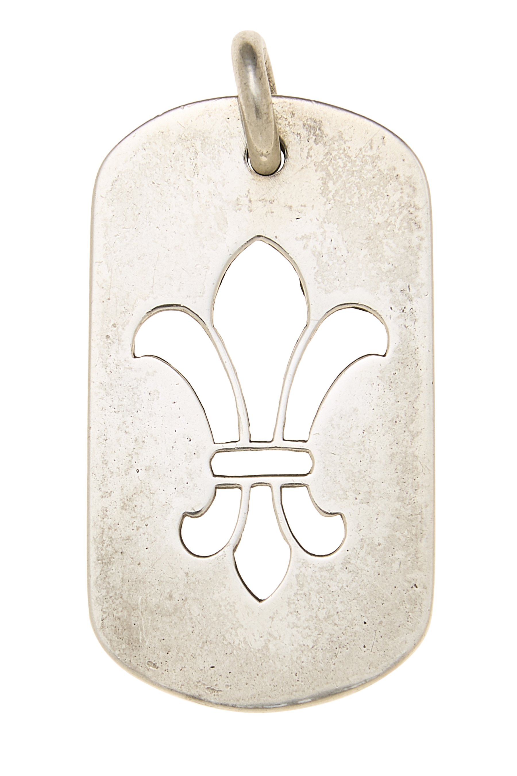 Chrome Hearts Sterling Silver Fleur Dog Tag