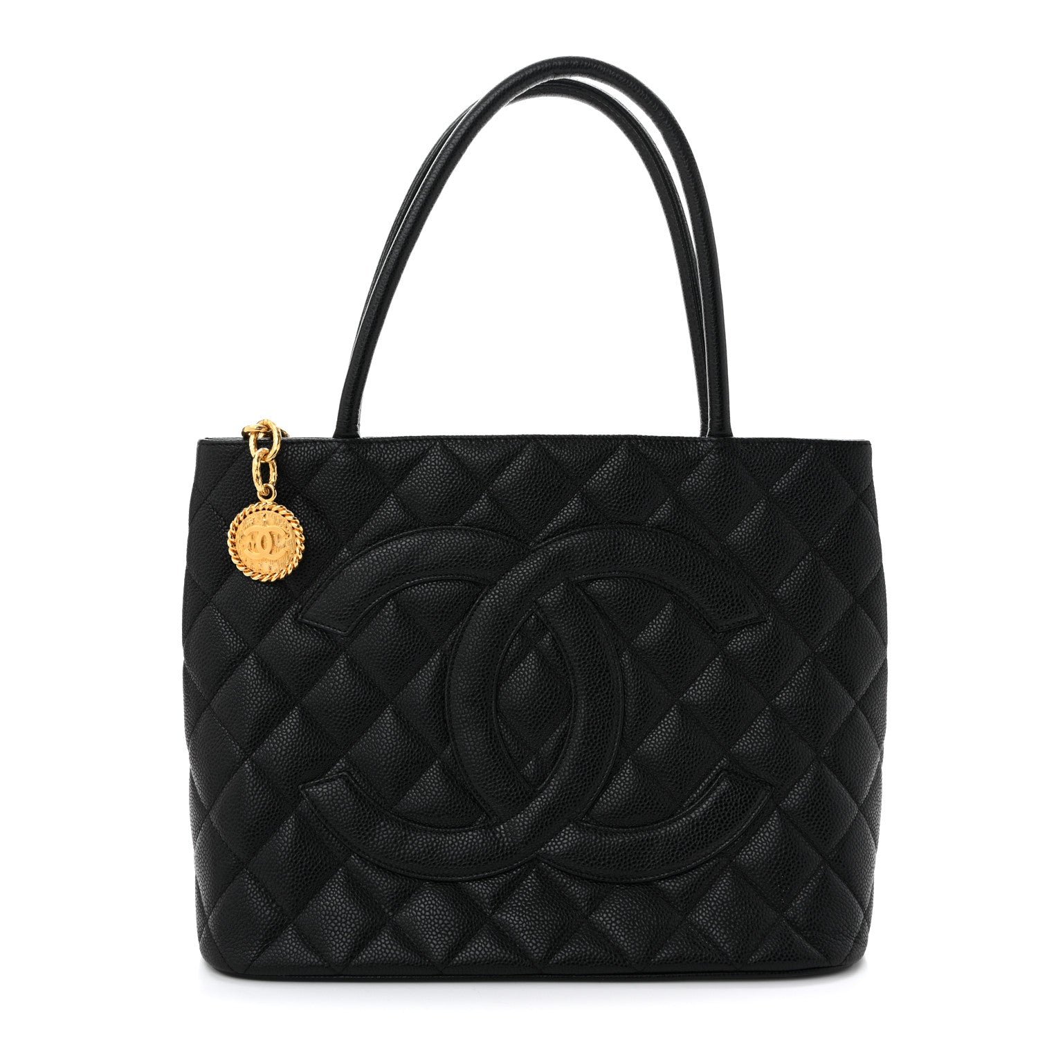 Chanel Caviar Quilted Medallion Tote Black
