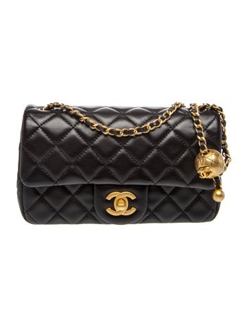 Pearl Crush Rectangular Mini Flap Bag w/Tags