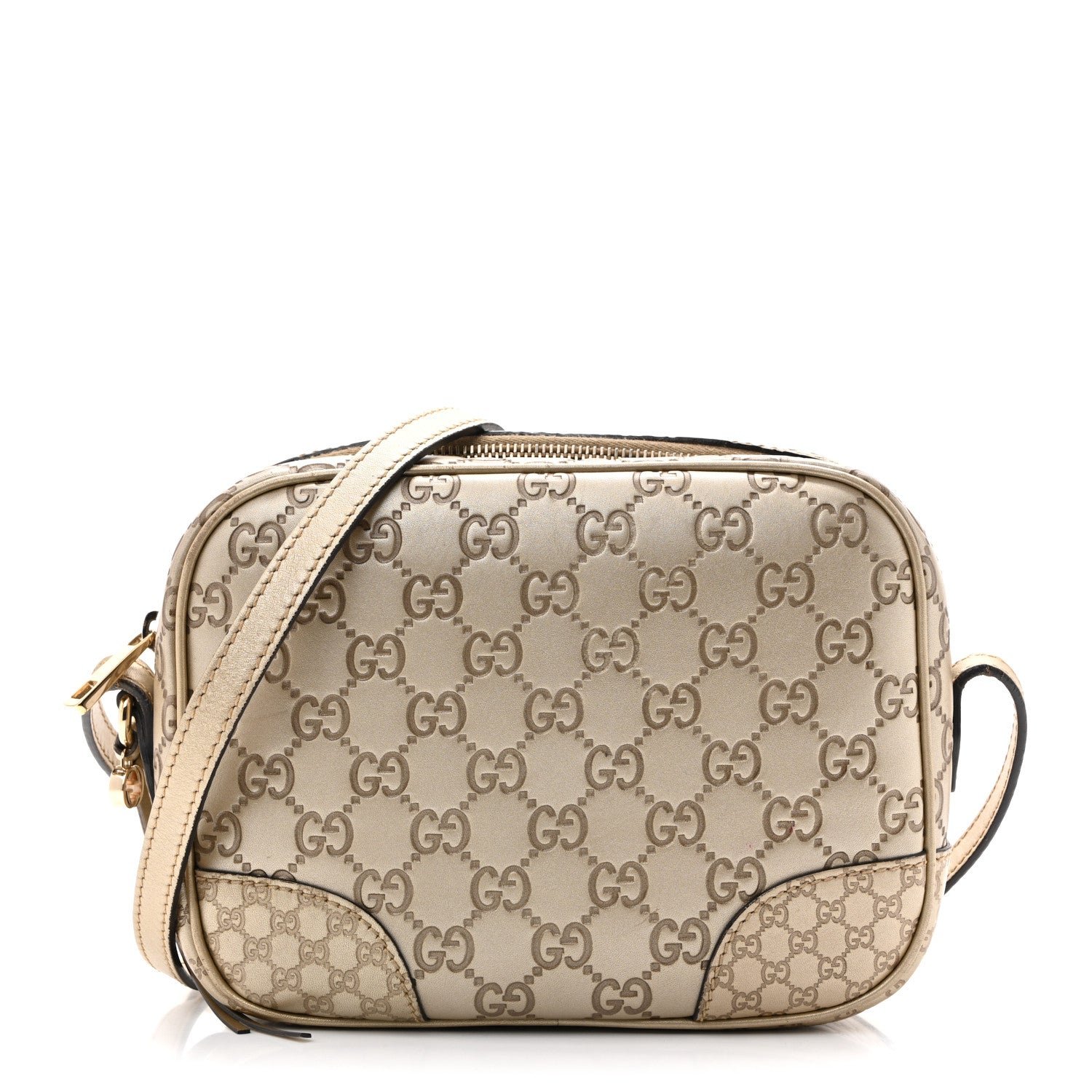 Gucci Guccissima Mini Bree Messenger Bag Gold