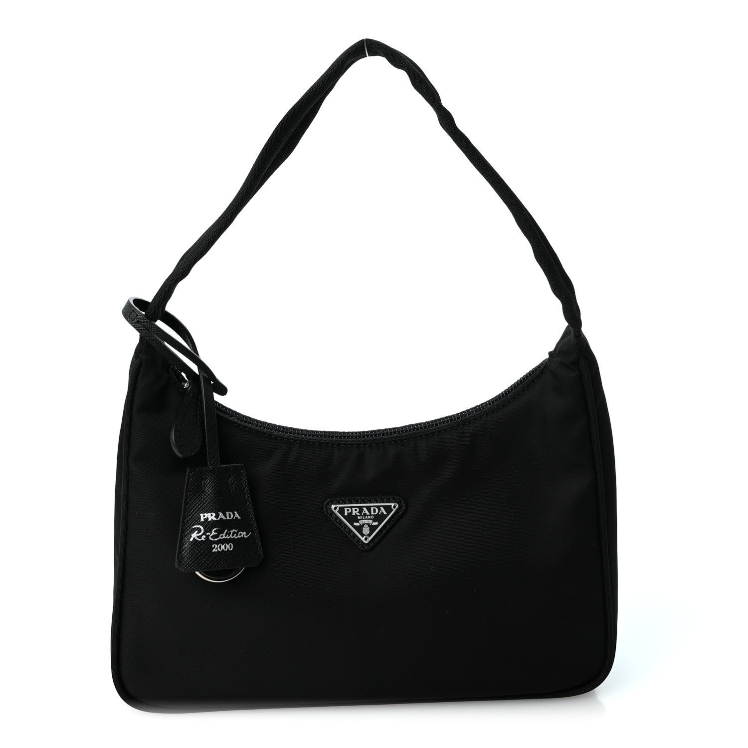 Prada Tessuto Nylon Mini Re-Edition 2000 Bag Black Black