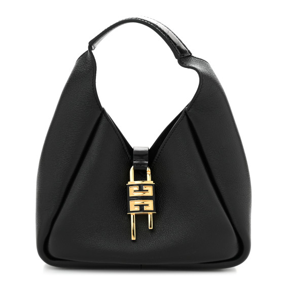 Givenchy Grained Calfskin Mini G-Lock Hobo Black