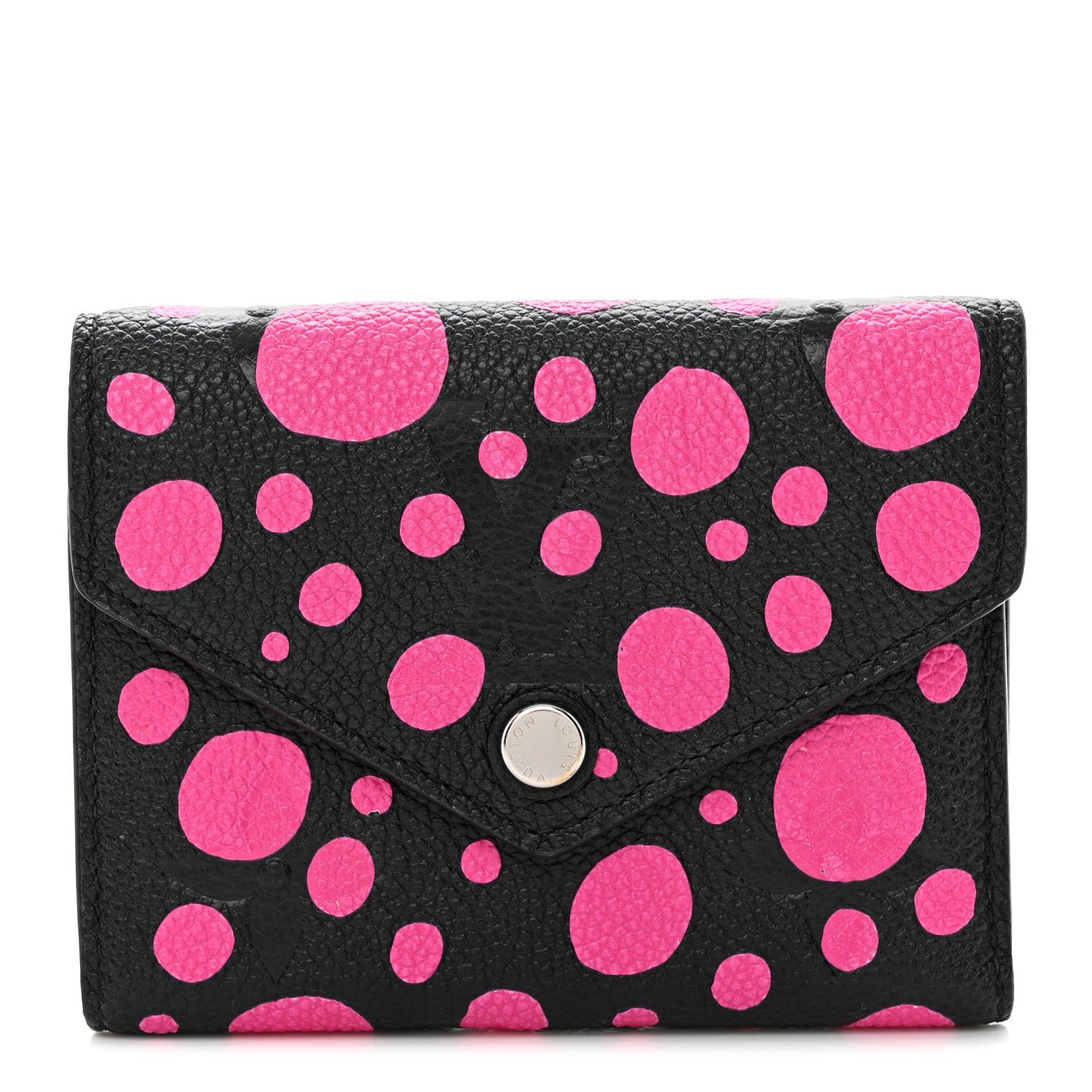 LV X YK Empreinte Monogram Victorine Wallet Black Fuchsia