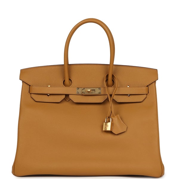 Pre-owned Hermes Birkin 35 Sesame Epsom Gold Hardware