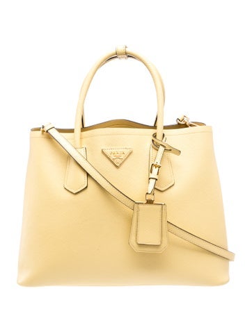 Saffiano Leather Double Bag Medium