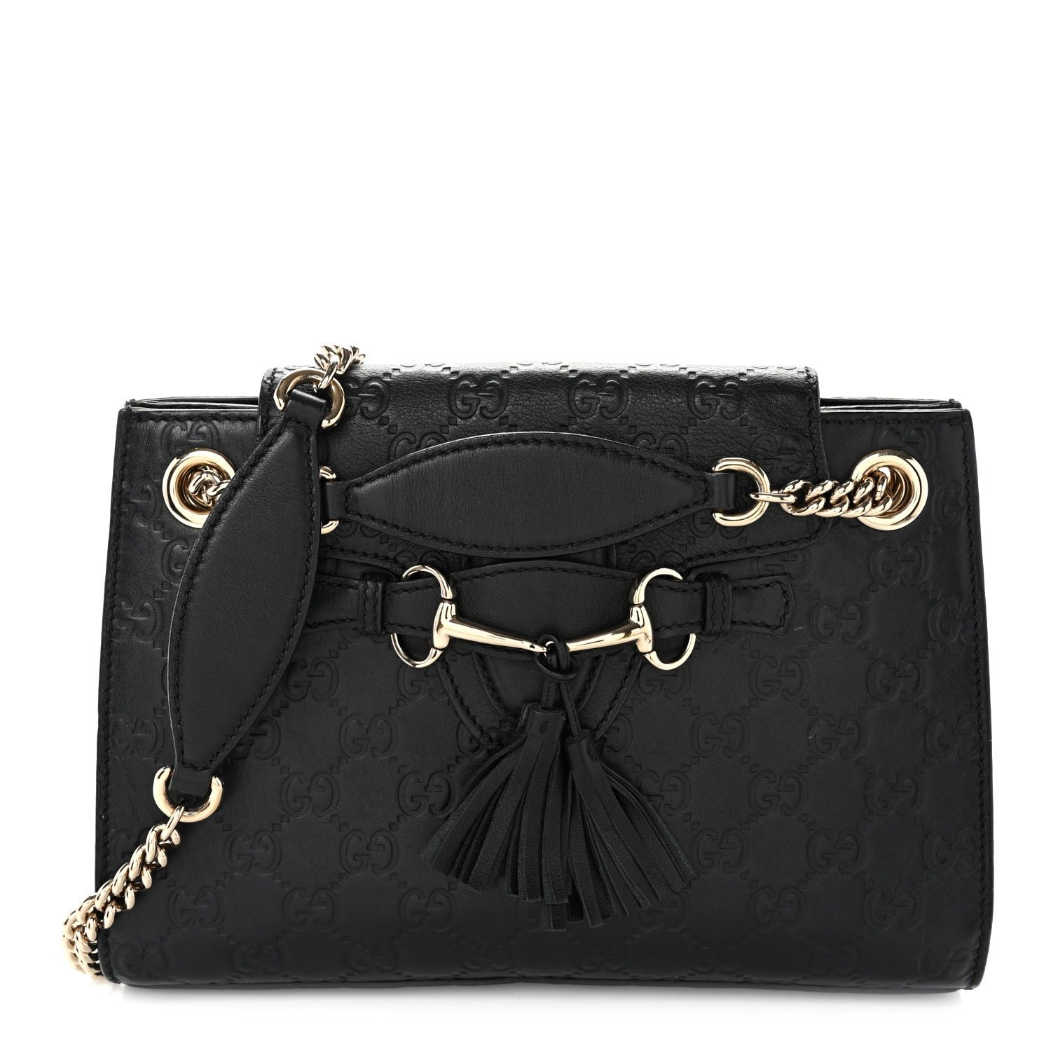 Gucci Guccissima Small Emily Shoulder Bag Black