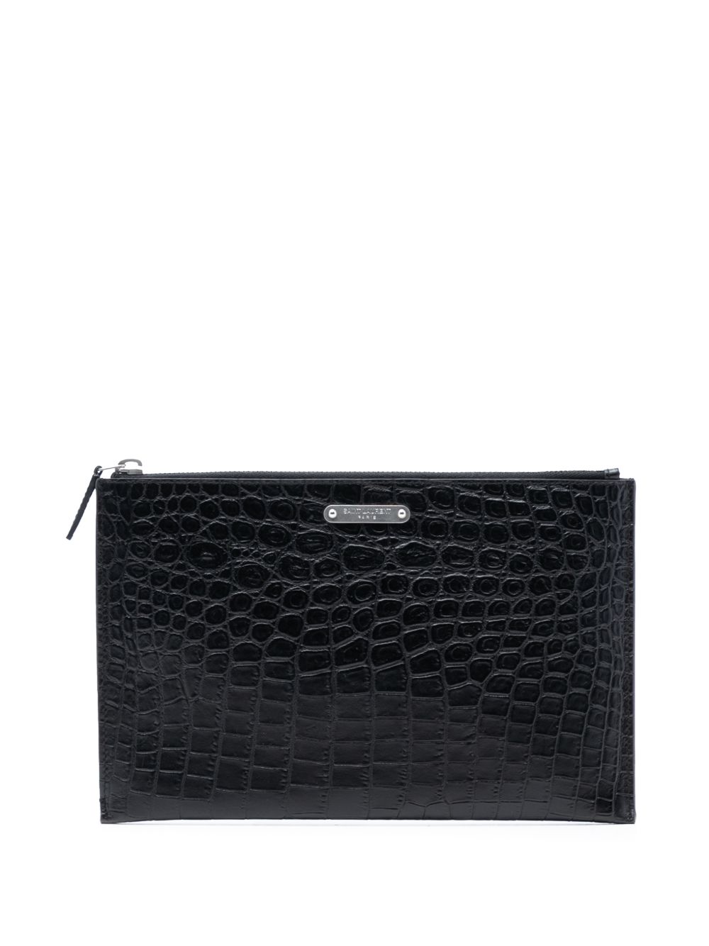 2018 Croc Embossed Leather clutch bag
