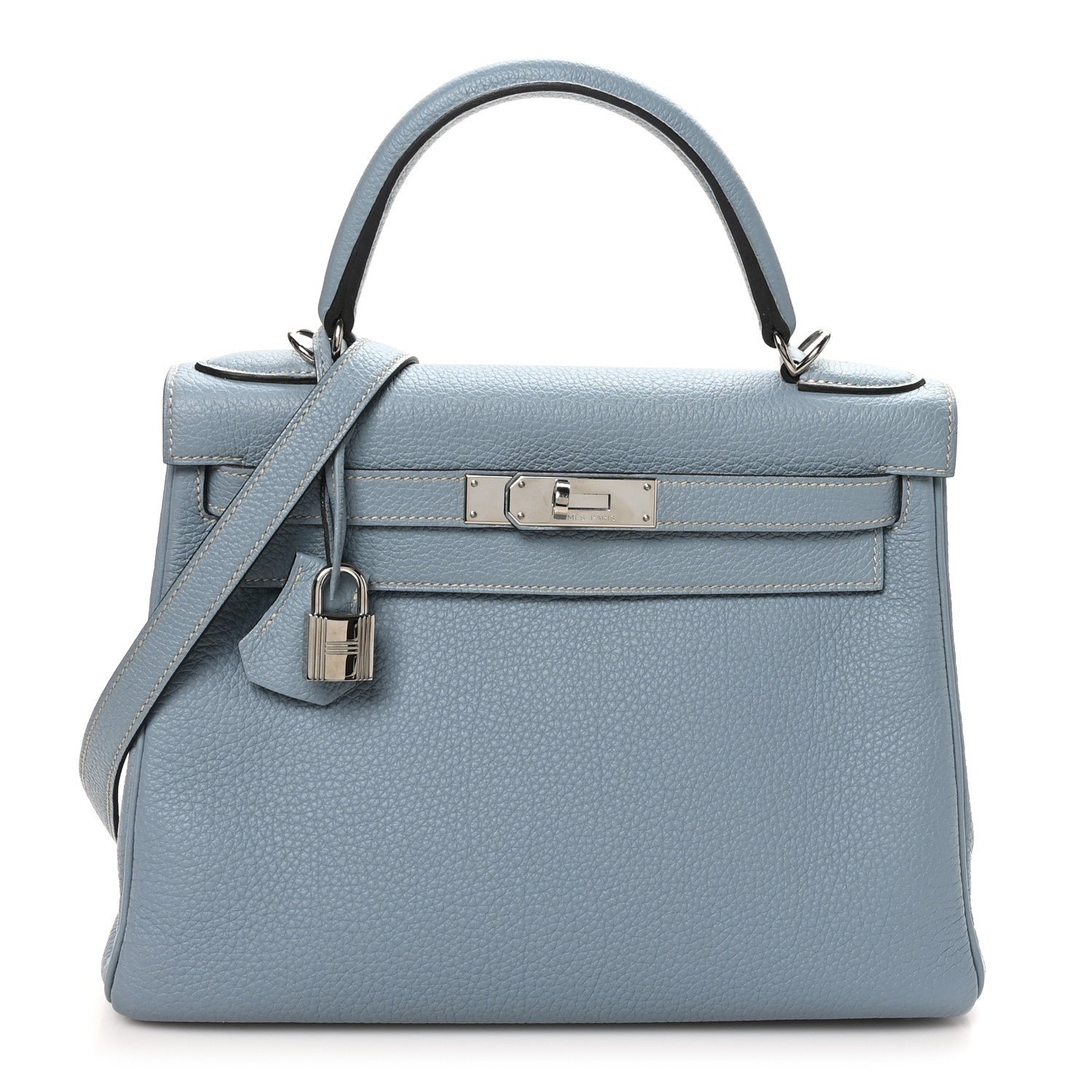 Hermes Togo Kelly Retourne 28 Bleu Lin