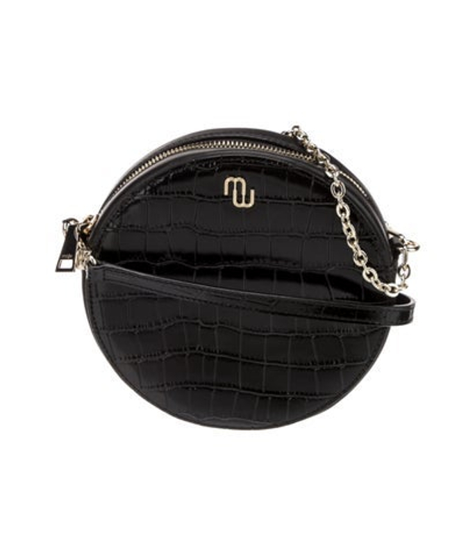 Maje Embossed Leather Crossbody Bag