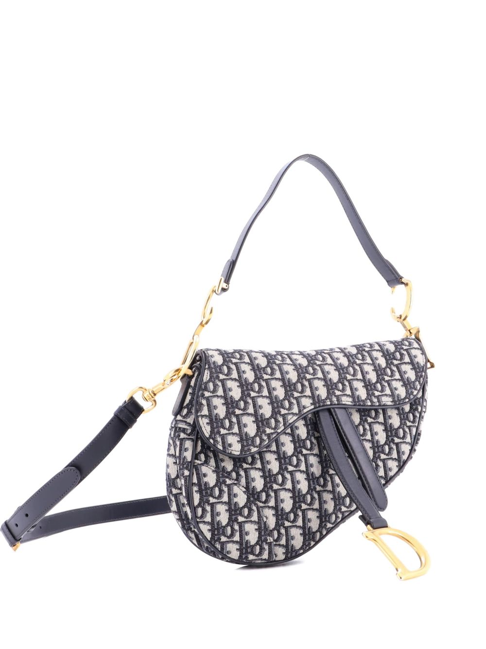Dior Saddle Handbag with Strap Oblique Canvas Medium shoulder bag