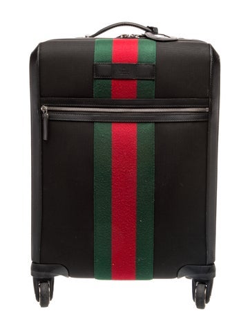 Microguccissima Web Techno Canvas Cabin Trolley Small