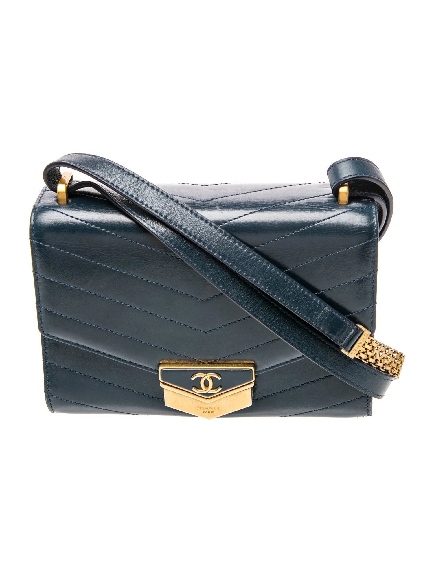 Paris-Hamburg Chevron Medal Flap Bag