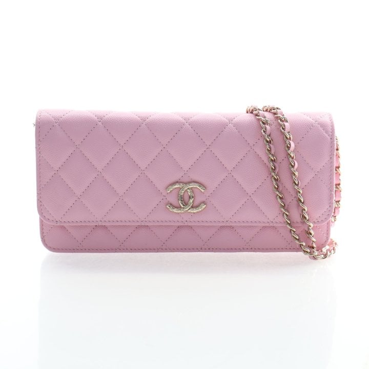 Chanel Small Caviar Quilted CC Long Wallet On Chain (WOC)