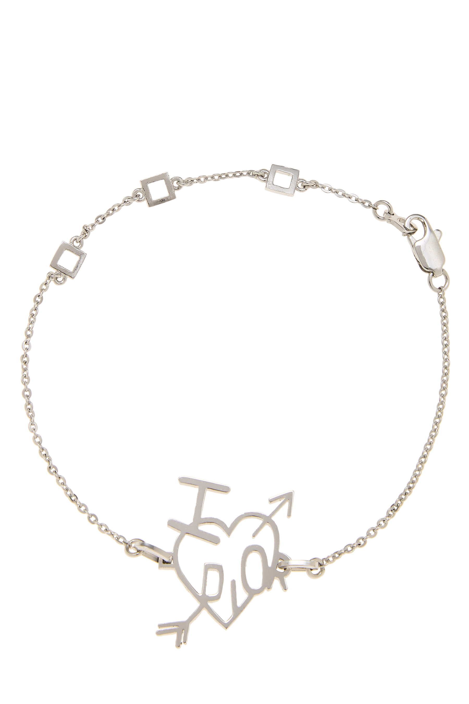 Dior Silver 'I Heart Dior' Bracelet