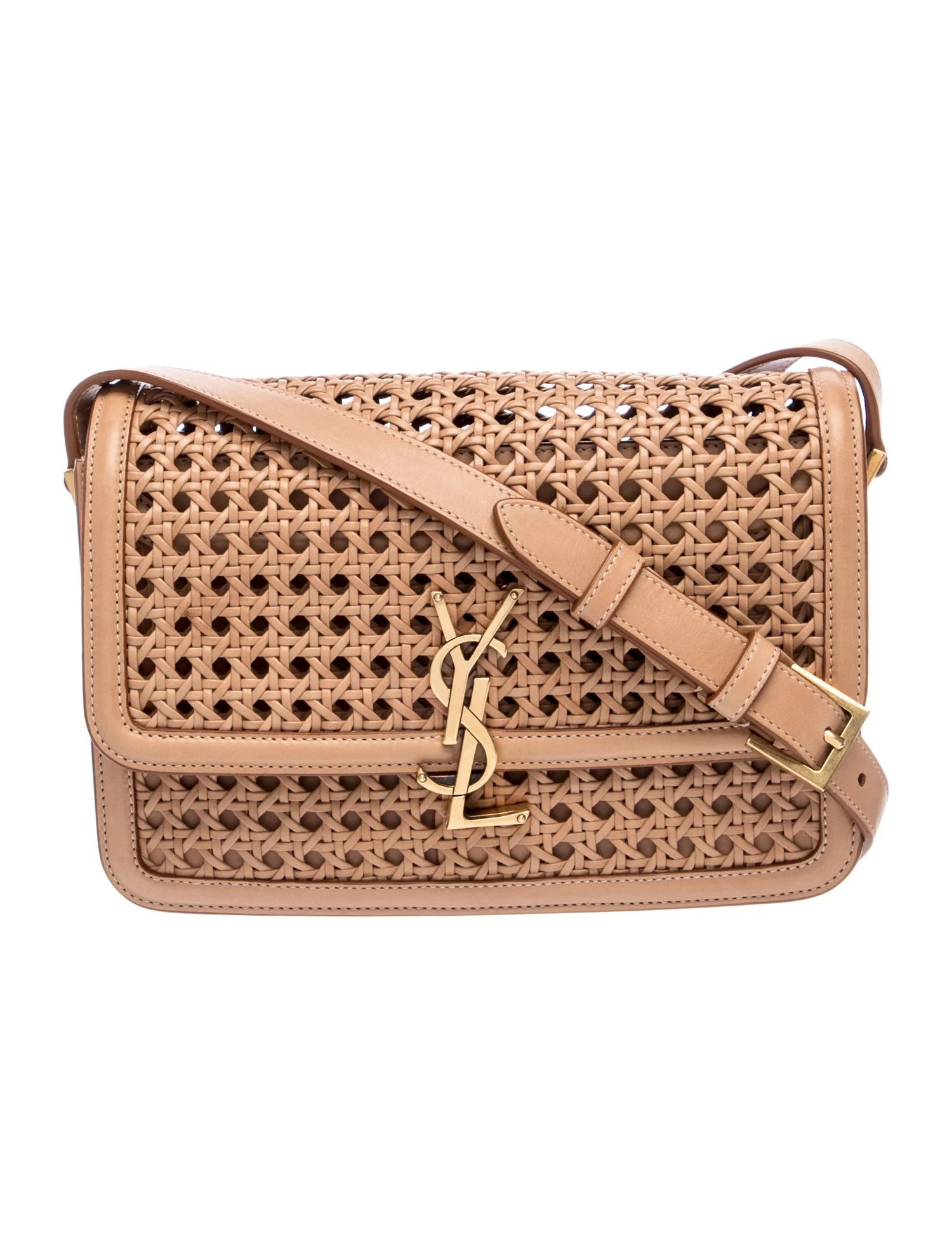 Leather Solferino Medium Canework Leather Satchel Bag Medium
