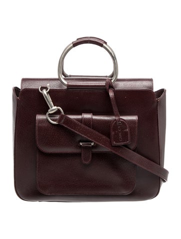 Leather Top Handle Bag
