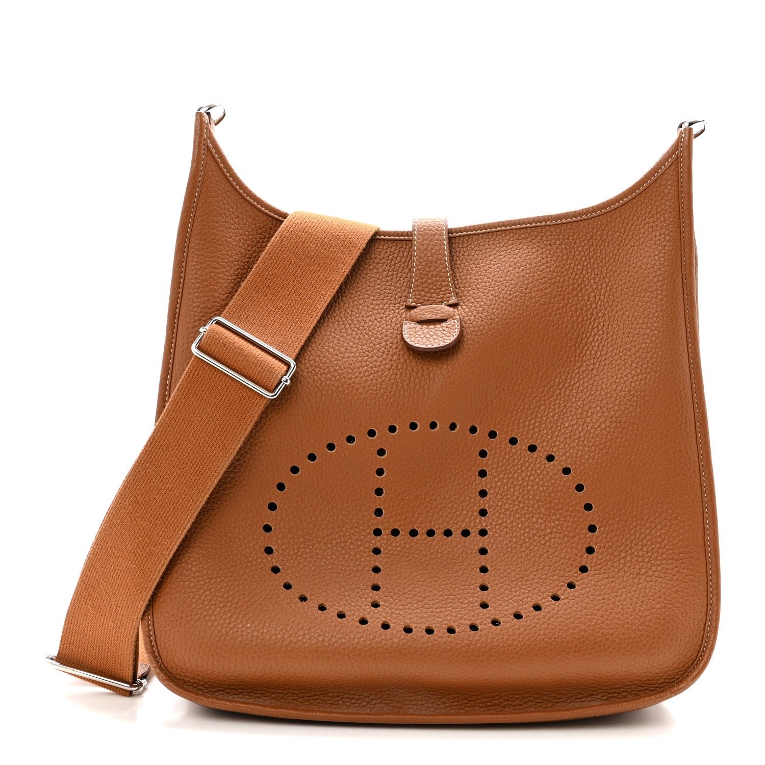 Hermes Taurillon Clemence Evelyne III GM Gold