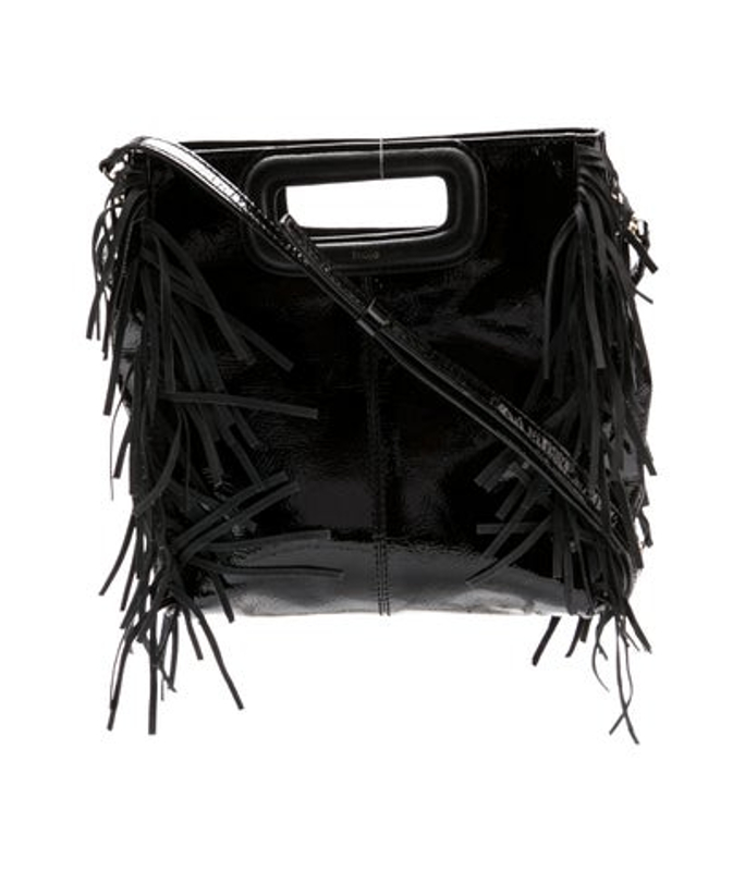 Maje Patent Leather Crossbody Bag