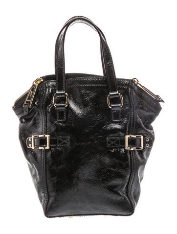 Patent Leather Top Handle Bag