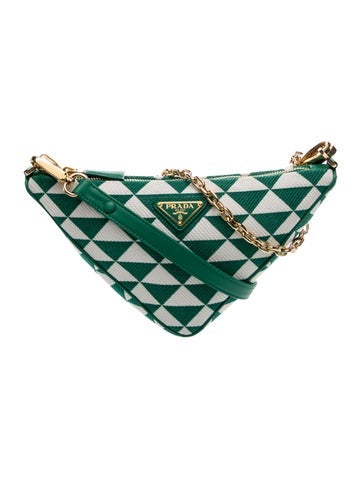 Enameled Metal Triangle Shoulder Bag Mini