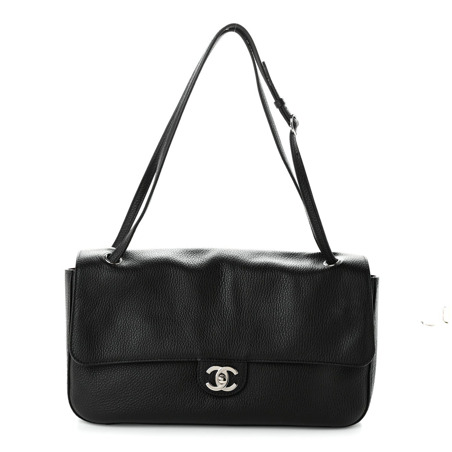 Chanel Grained Calfskin Small Souplissimo Maxi Flap Black