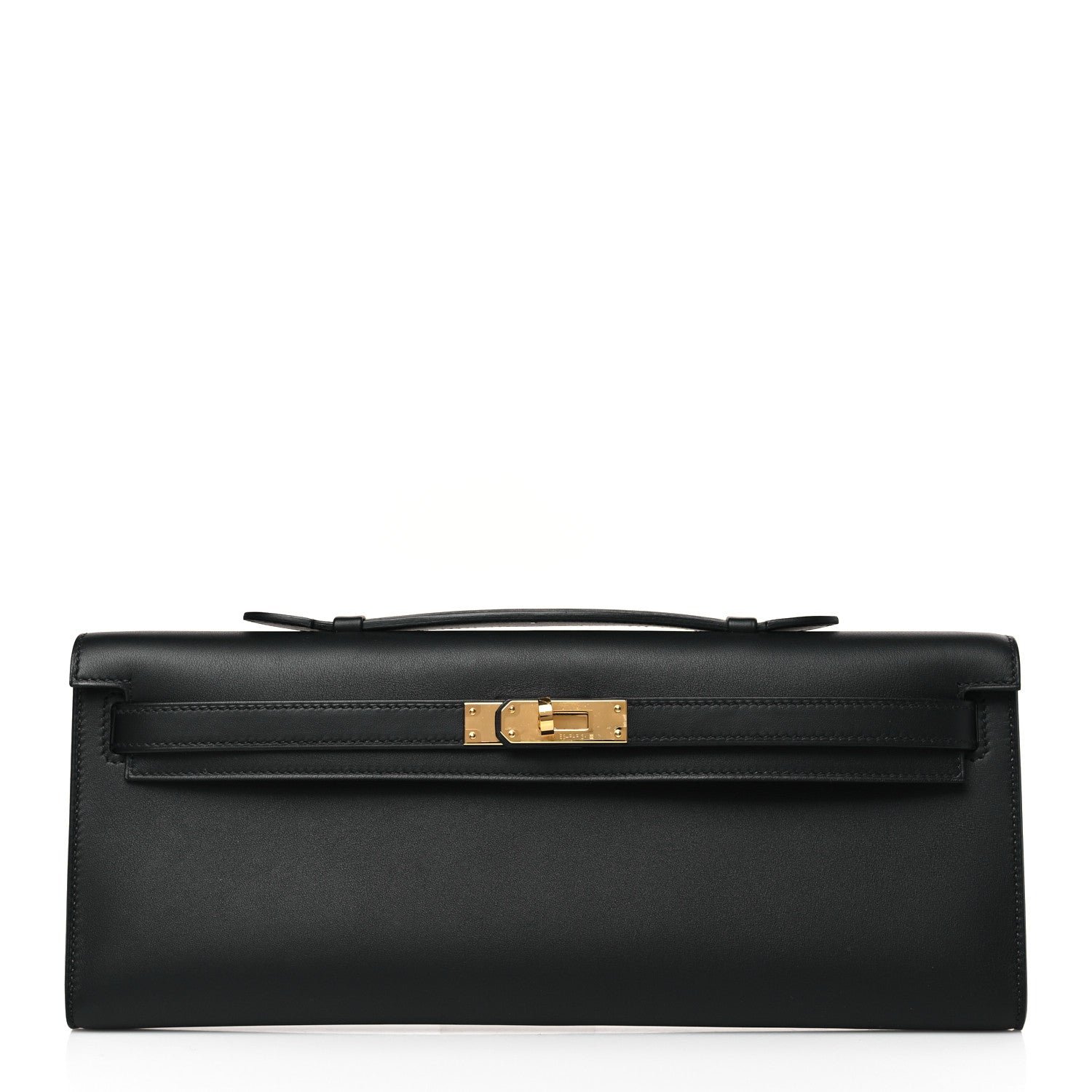 Hermes Swift Kelly Cut Clutch Pochette Black