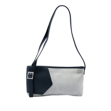 Calf Leather Suede Anagram Switching Shoulder Bag