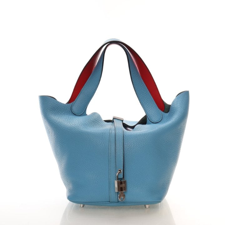 Hermes Bleu Du Nord Verso Clemence Picotin Lock 22