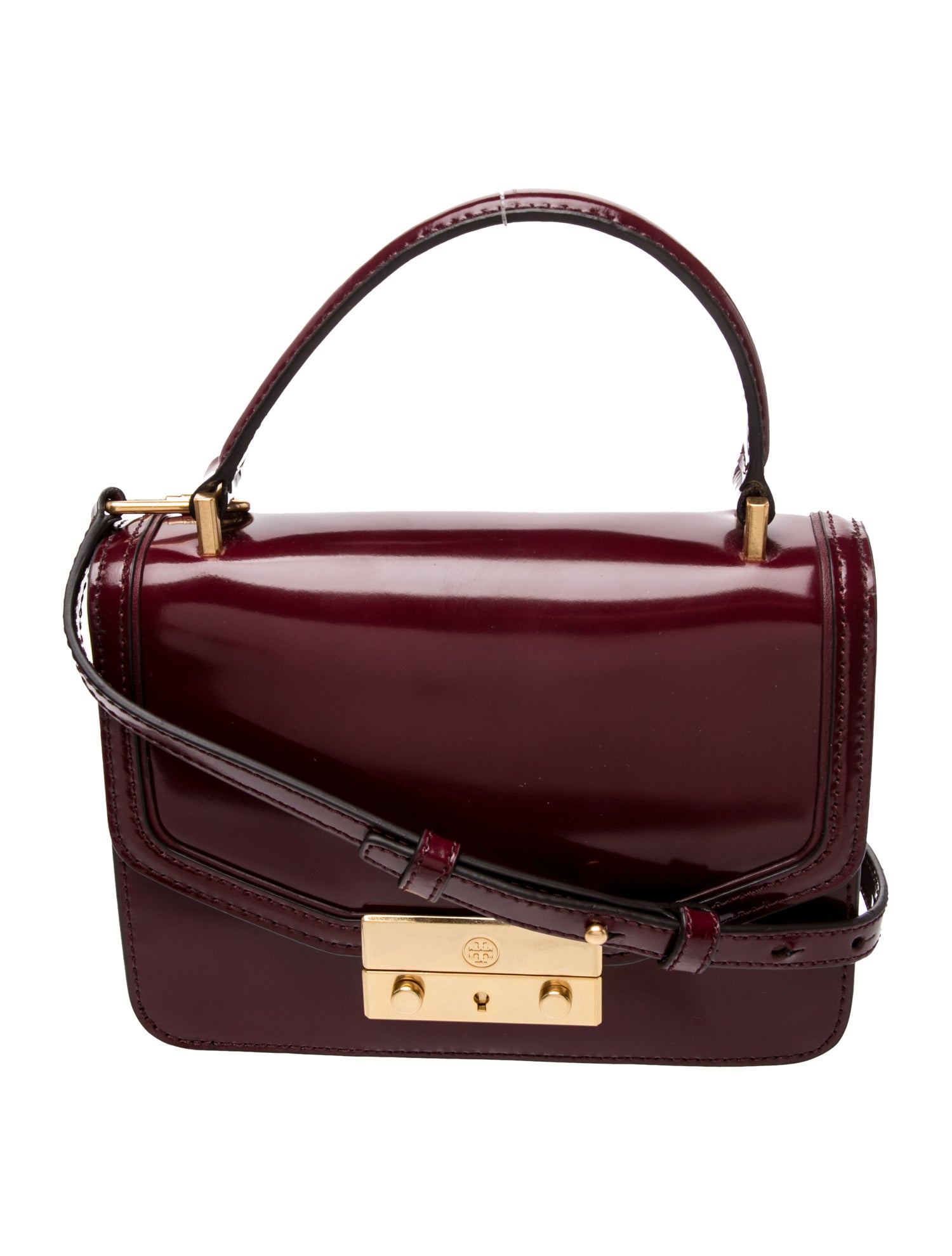 Patent Leather Top Handle Bag
