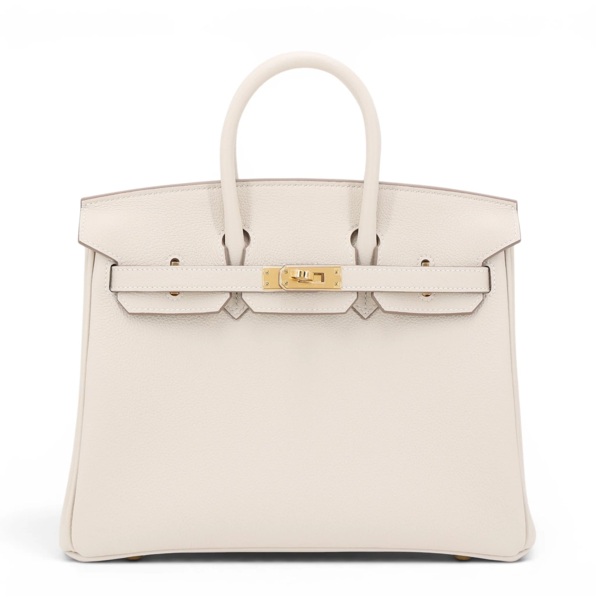 Brand New ( Rank N ) HERMÈS Birkin 25 Craie (10) Togo Gold hardware K (2025)