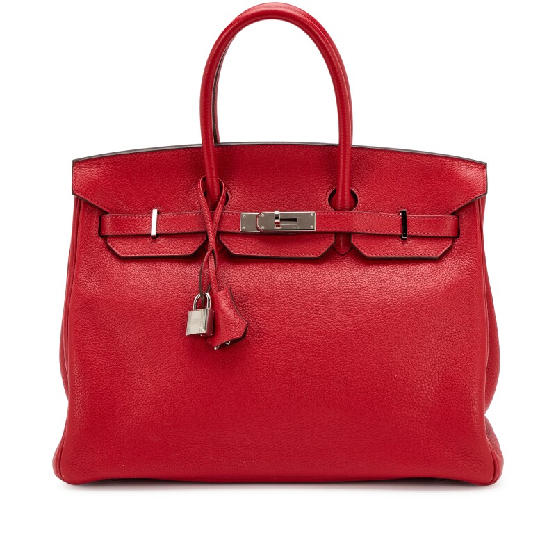 Rouge Casaque Clemence Birkin 35 Palladium Hardware, 2012
