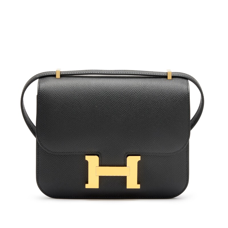 Hermes Black Epsom Mini Constance 18 Gold Hardware, 2025