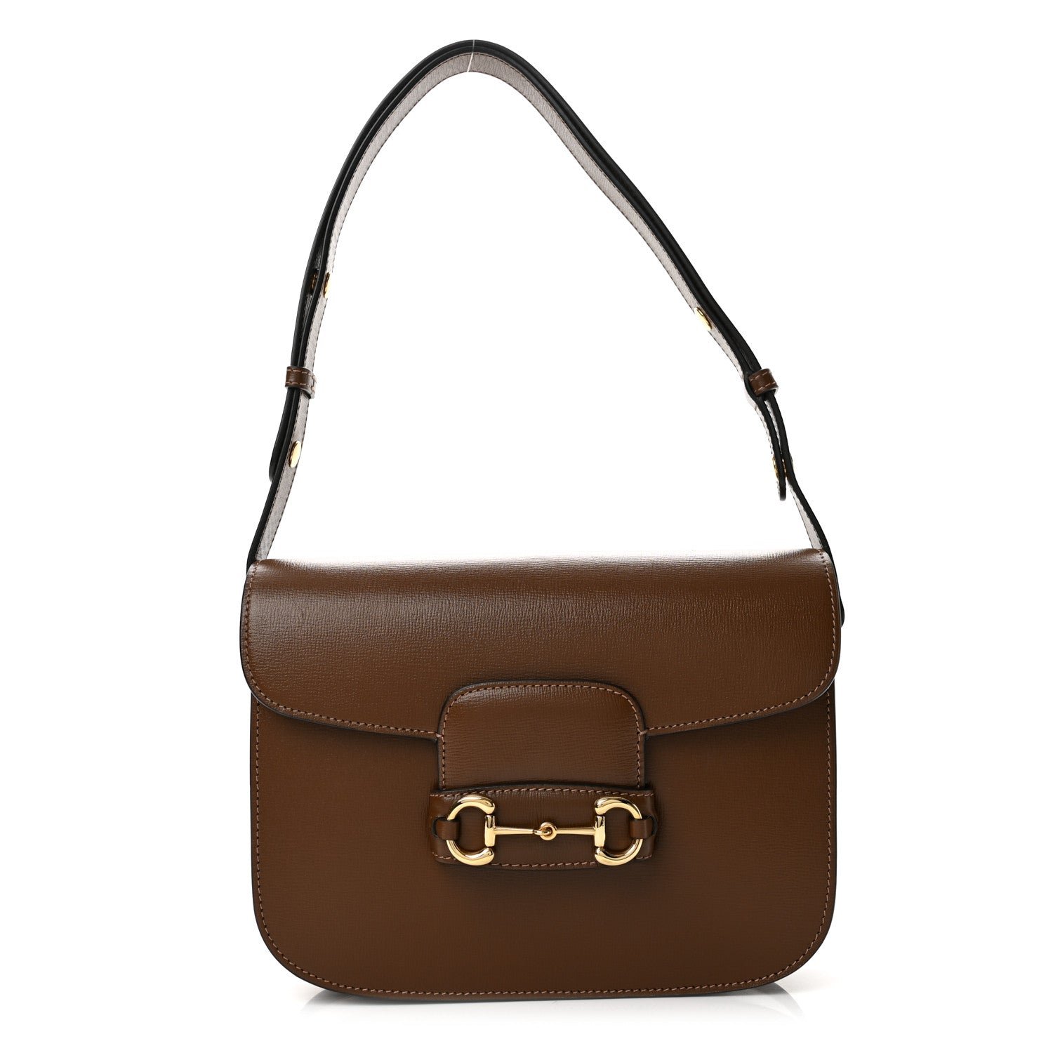 Gucci Azalea Calfskin Horsebit 1955 Shoulder Bag Brown Sugar