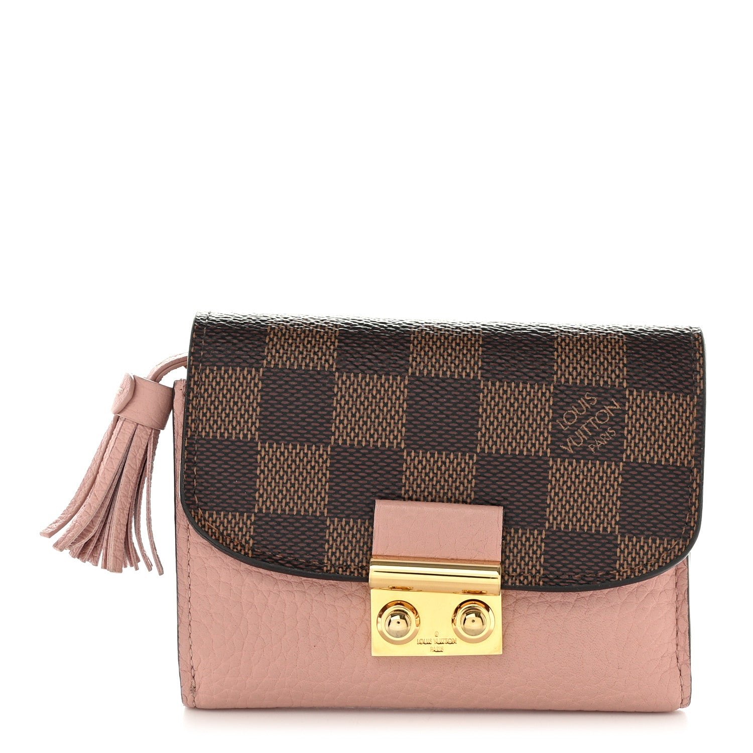 Louis Vuitton Damier Ebene Croisette Compact Wallet Magnolia