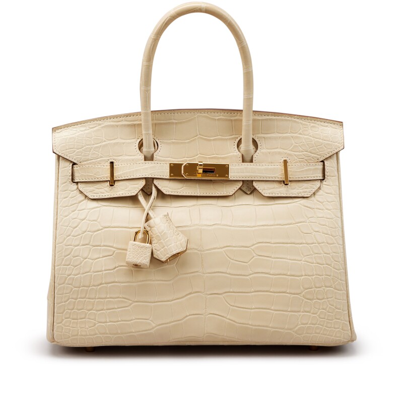 Hermes Vanille Matte Mississipiensis Alligator Birkin 30 Gold Hardware, 2020