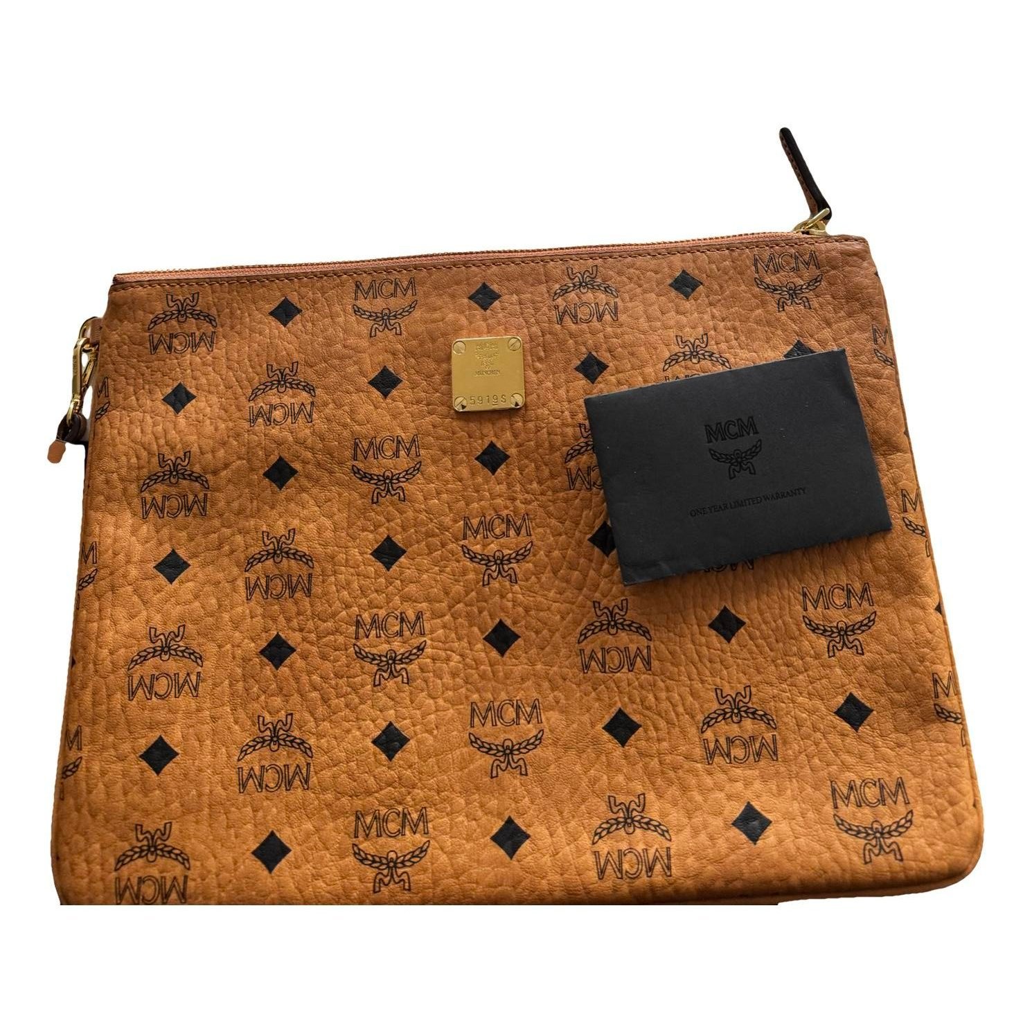 Leather clutch bag