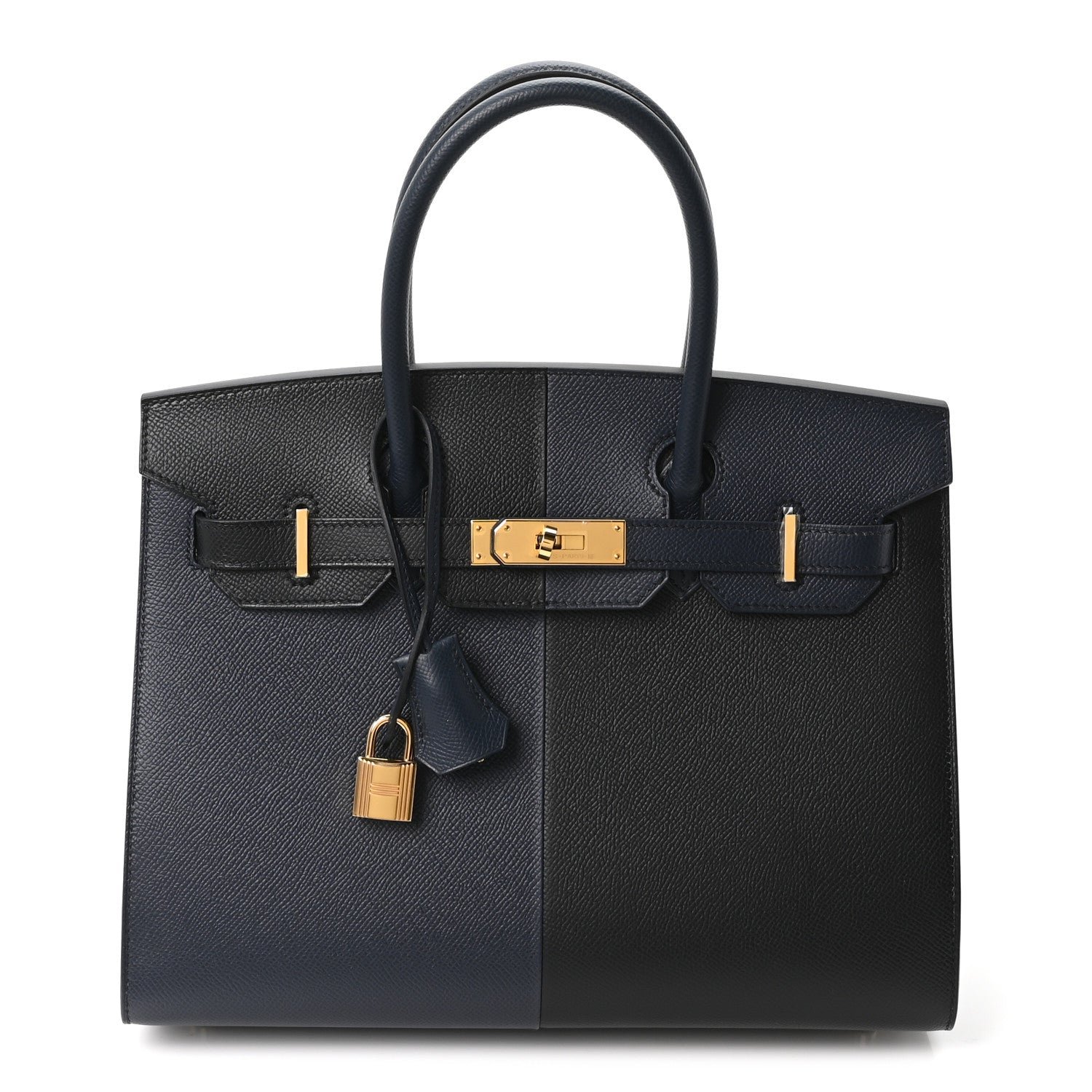 Hermes Hermes Epsom Casaque Birkin Sellier 30 Bleu Indigo Black Bleu Frida