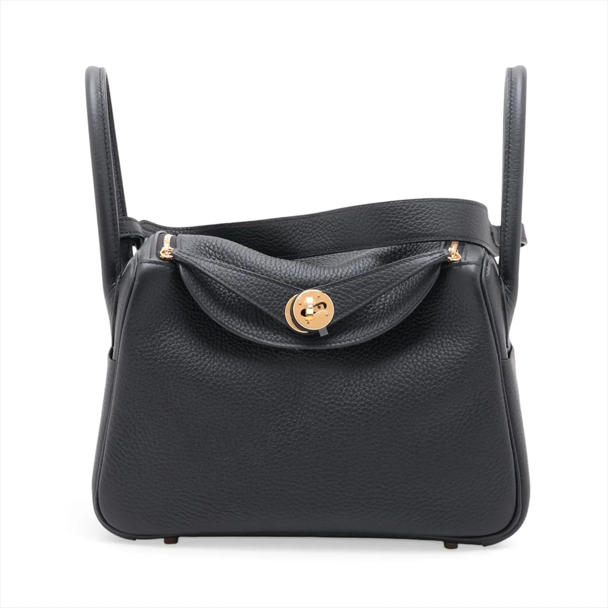 Hermès Lindy 26 Taurillon Clemence Black Gold Metal Fittings