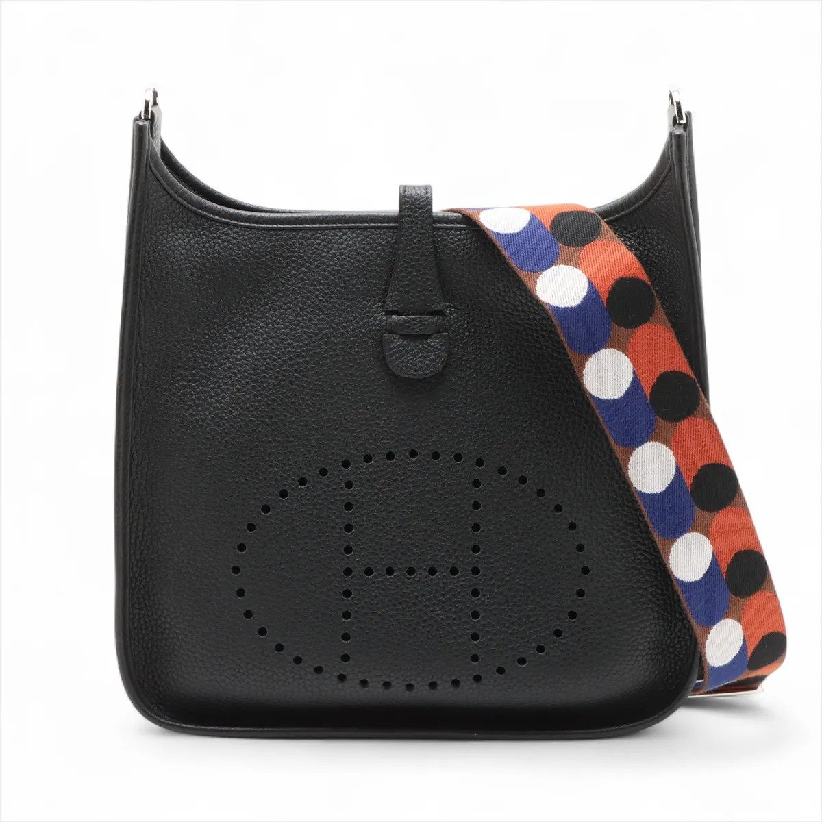 Hermès evelyn 3 29 PM Taurillon Clemence Black Silver Metal Fittings