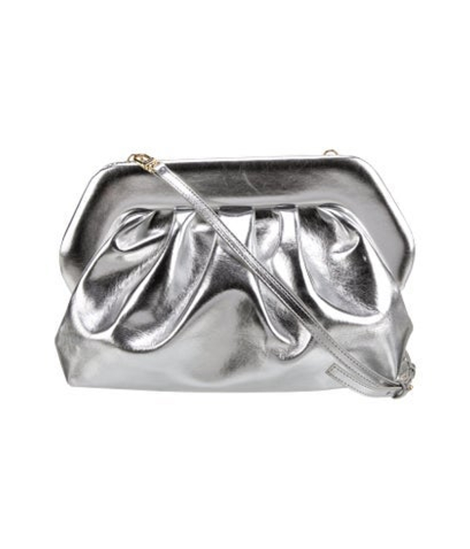 Themoire Leather Evening Bag