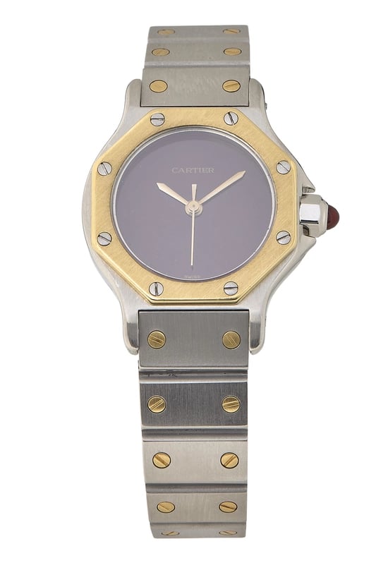 Cartier Stainless Steel Two-Tone Santos Octagon 0907 24MM